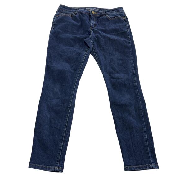 Michael Kors Skinny Jeans Womens 8 Blue Dark Wash Stretch Denim Classic Style - Picture 1 of 8